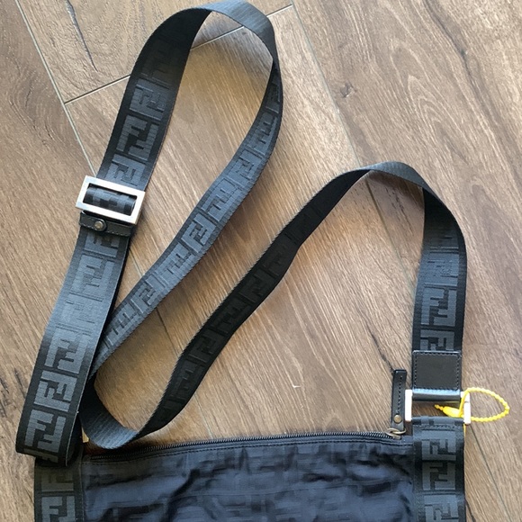 Fendi zucca sling messenger bag black authenticated by posh - Picture 7 of 14